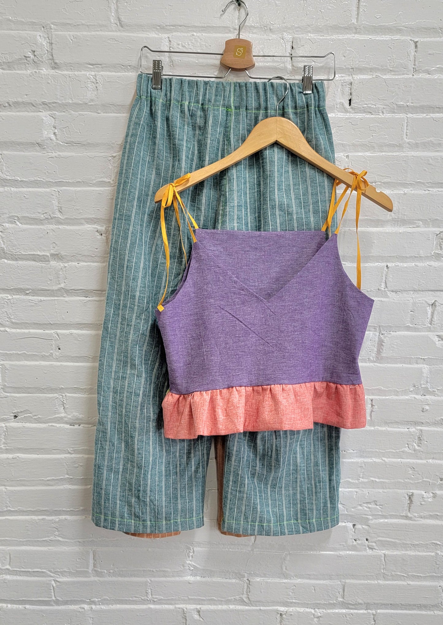 Tie Cropped Top, Purple
