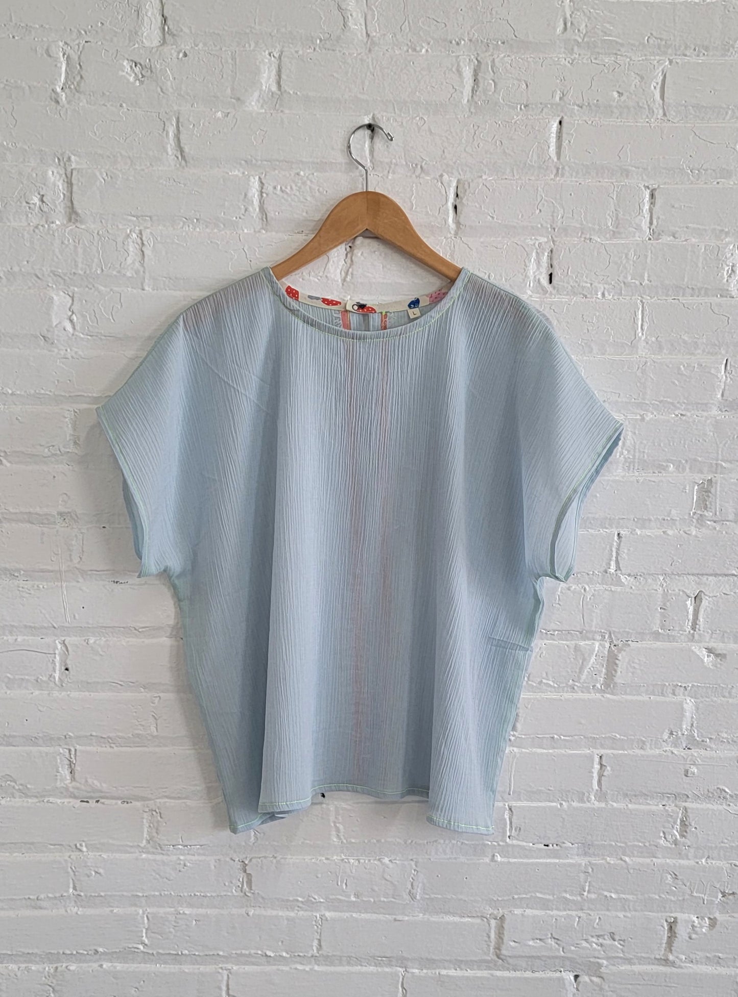Snapback tee, Sky gauze