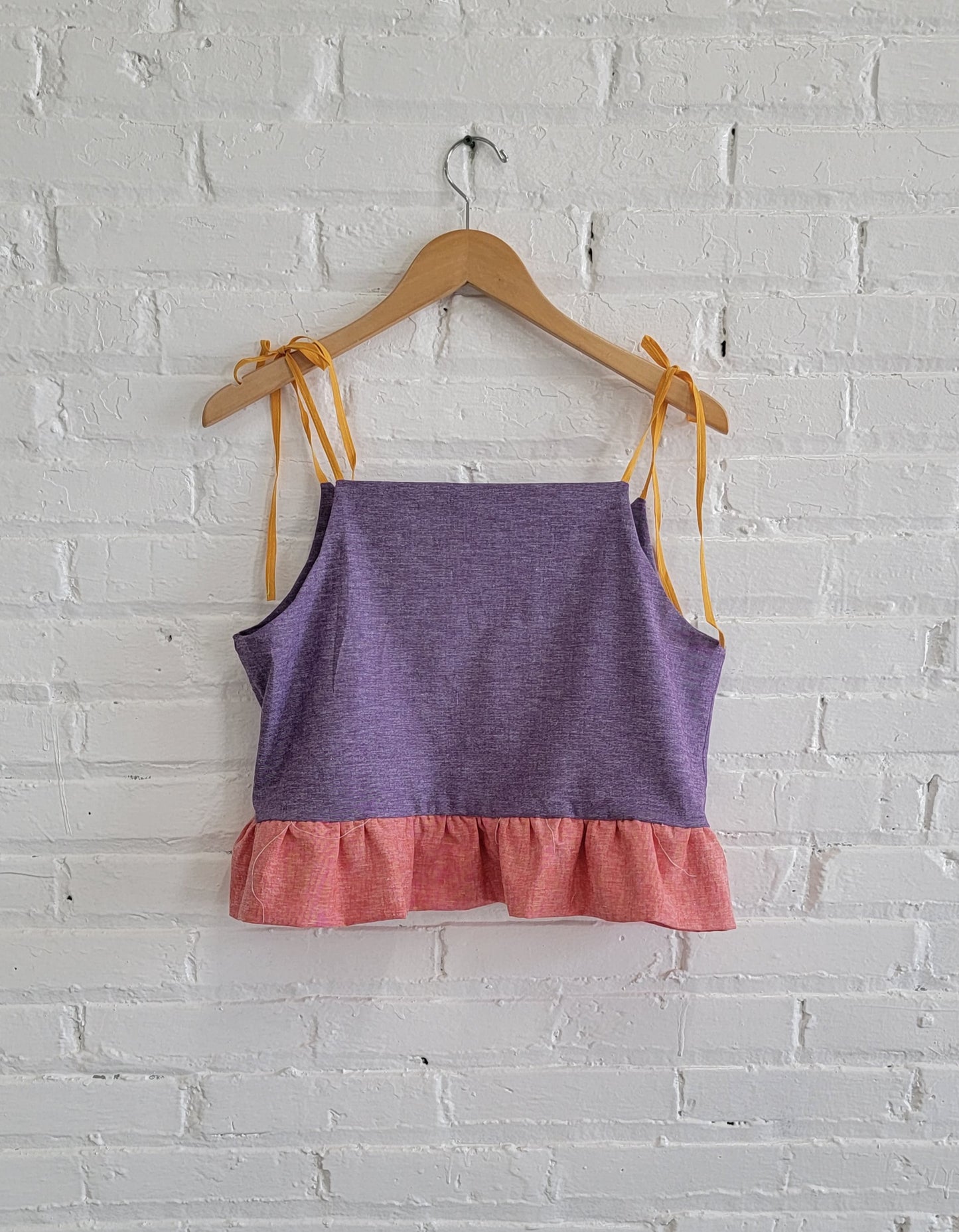 Tie Cropped Top, Purple