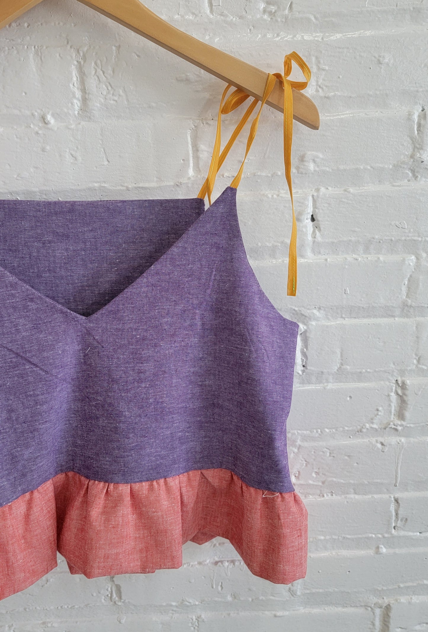 Tie Cropped Top, Purple
